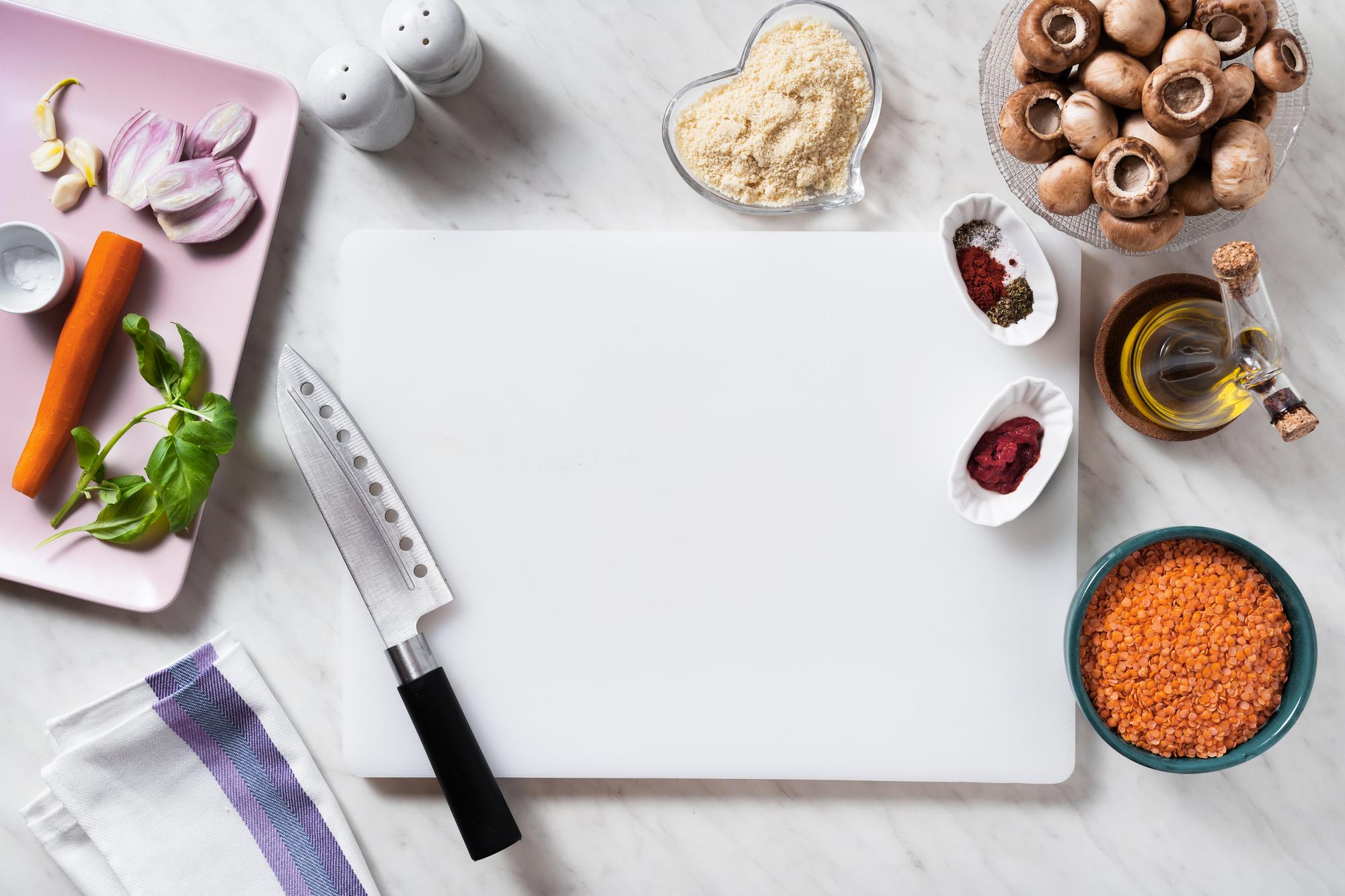 Compact overhead of course materials and recipe cards